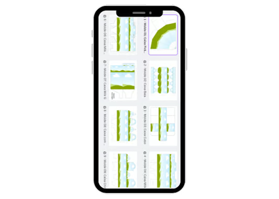 Accede al Pack desde tu celular y elige el molde a editar